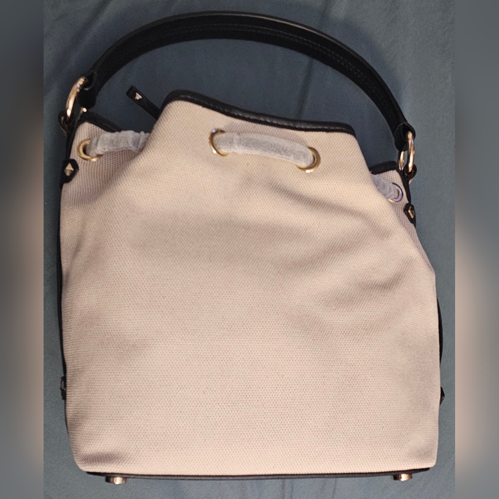 Michael Kors Maeve Medium Canvas Bucket Bag with Adjustable Shoulder Strap - Picture 7 of 10